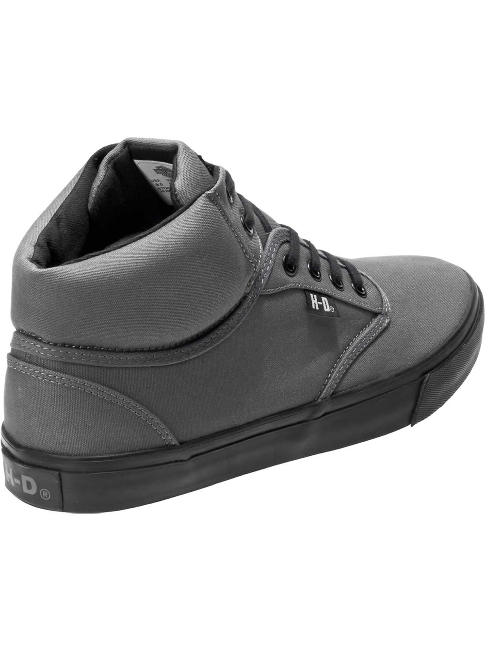 Harley-Davidson Men's Gray High-Top Canvas Sneaker